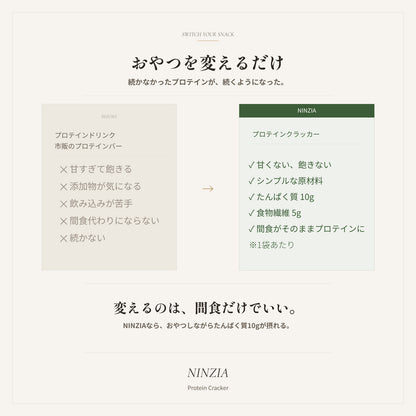 【5月発送・予約商品】【5+5袋】香ばし旨塩ごま味＋薫る国産青のり味食べ比べセット：ストイックすぎるプロテインクラッカー