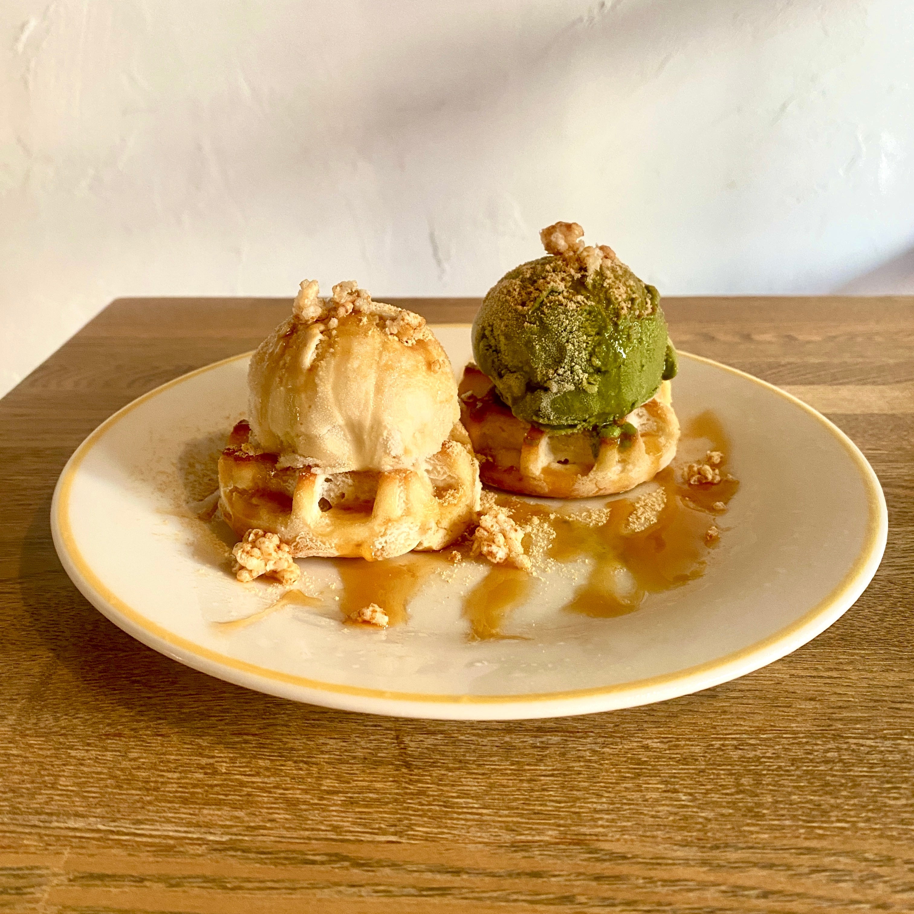 The Rice Creamery×NINZIA 「モチリッチ ワッフルアイスセット」コラボ